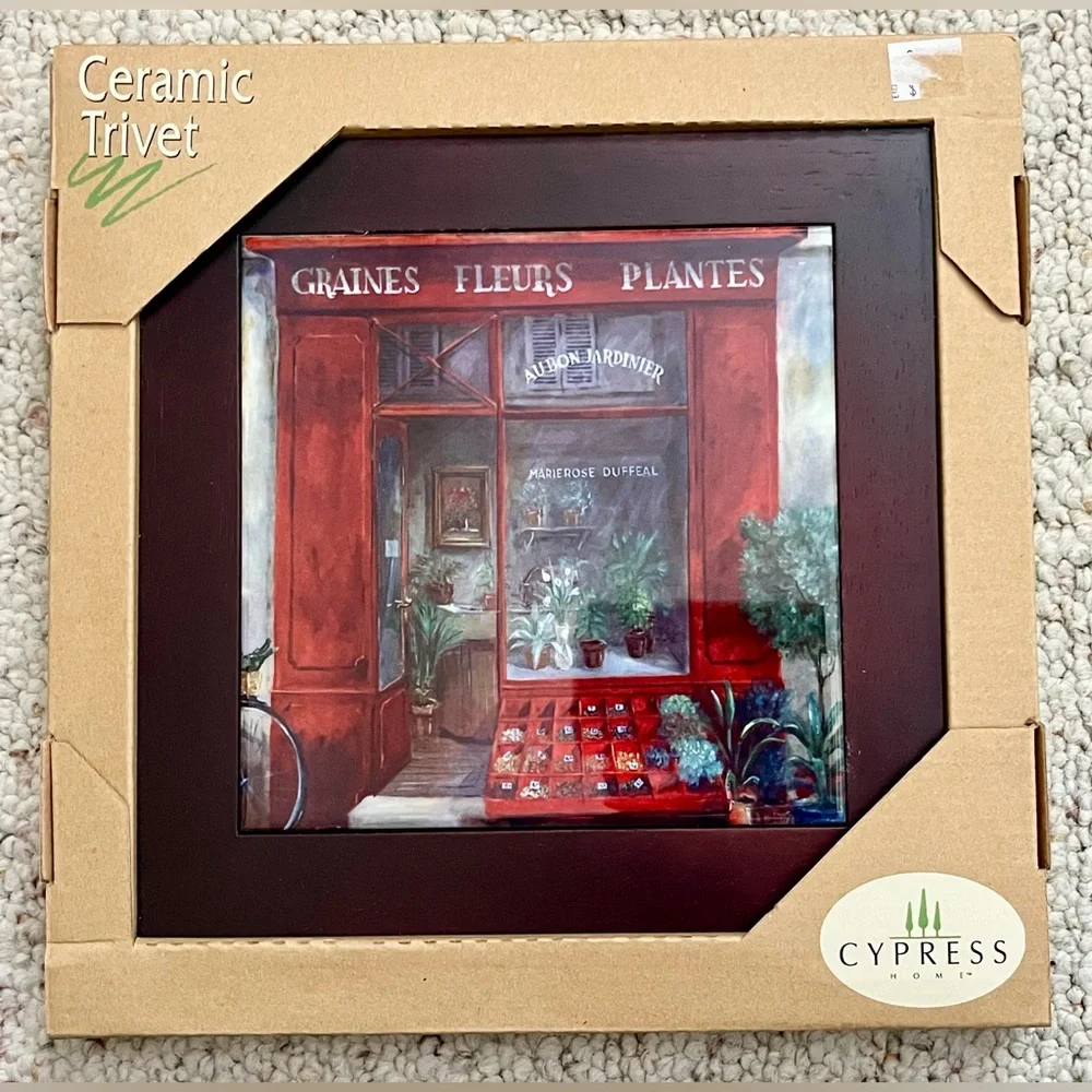 Scenes of France Kitchen Items (Cutting Board, Ceramic Trivets, Coasters) - NEW